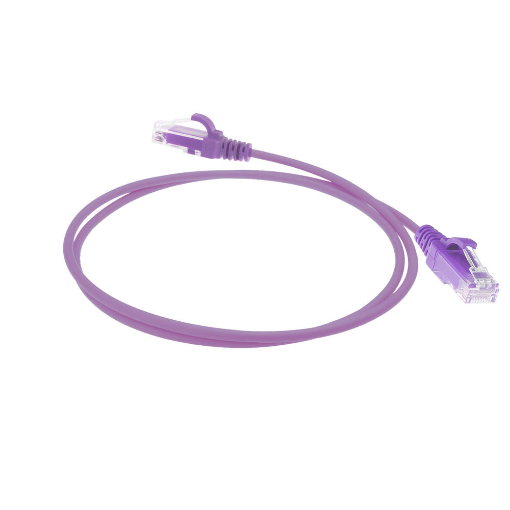 Patchkabel Slimline UTP Cat6 LSZH 2,0m lila - Bild 2