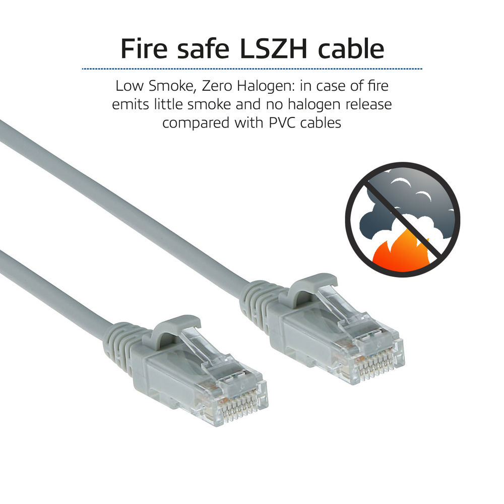Patchkabel Slimline UTP Cat6 LSZH 10m grå - Bild 5