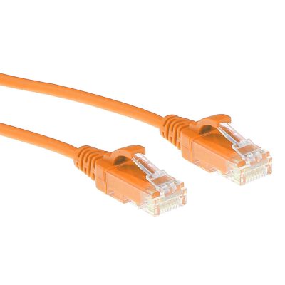 Patchkabel Slimline UTP Cat6 LSZH 15cm orange