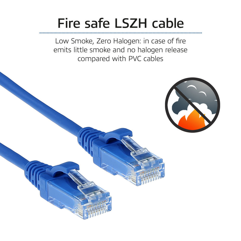 Patchkabel Slimline UTP Cat6 LSZH 1,0m blå - Bild 5
