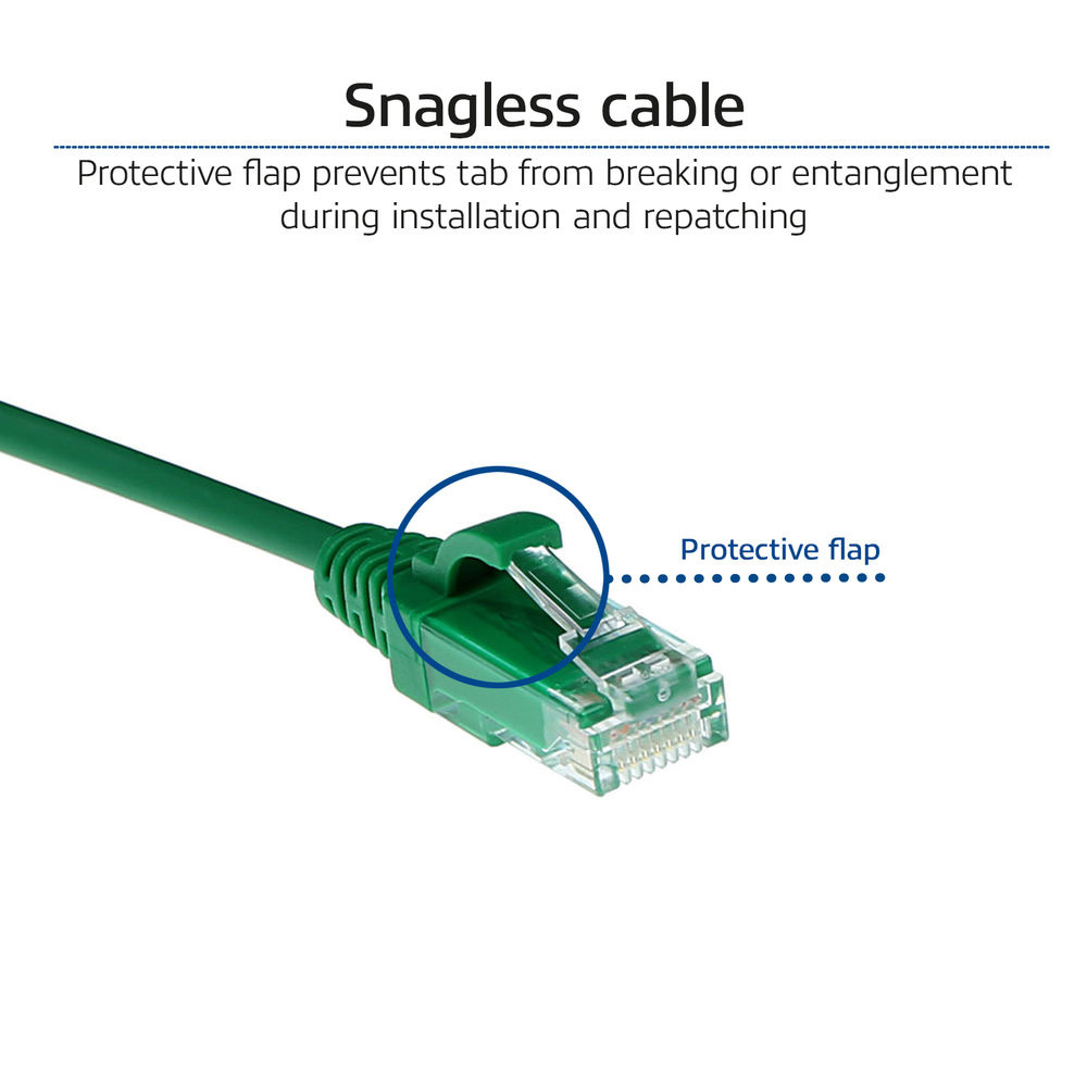 Patchkabel Slimline UTP Cat6 LSZH 1,0m grön - Bild 4