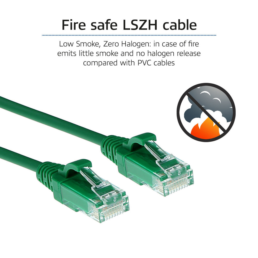 Patchkabel Slimline UTP Cat6 LSZH 1,0m grön - Bild 5