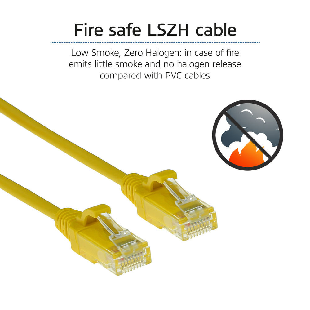 Patchkabel Slimline UTP Cat6 LSZH 15cm gul - Bild 6
