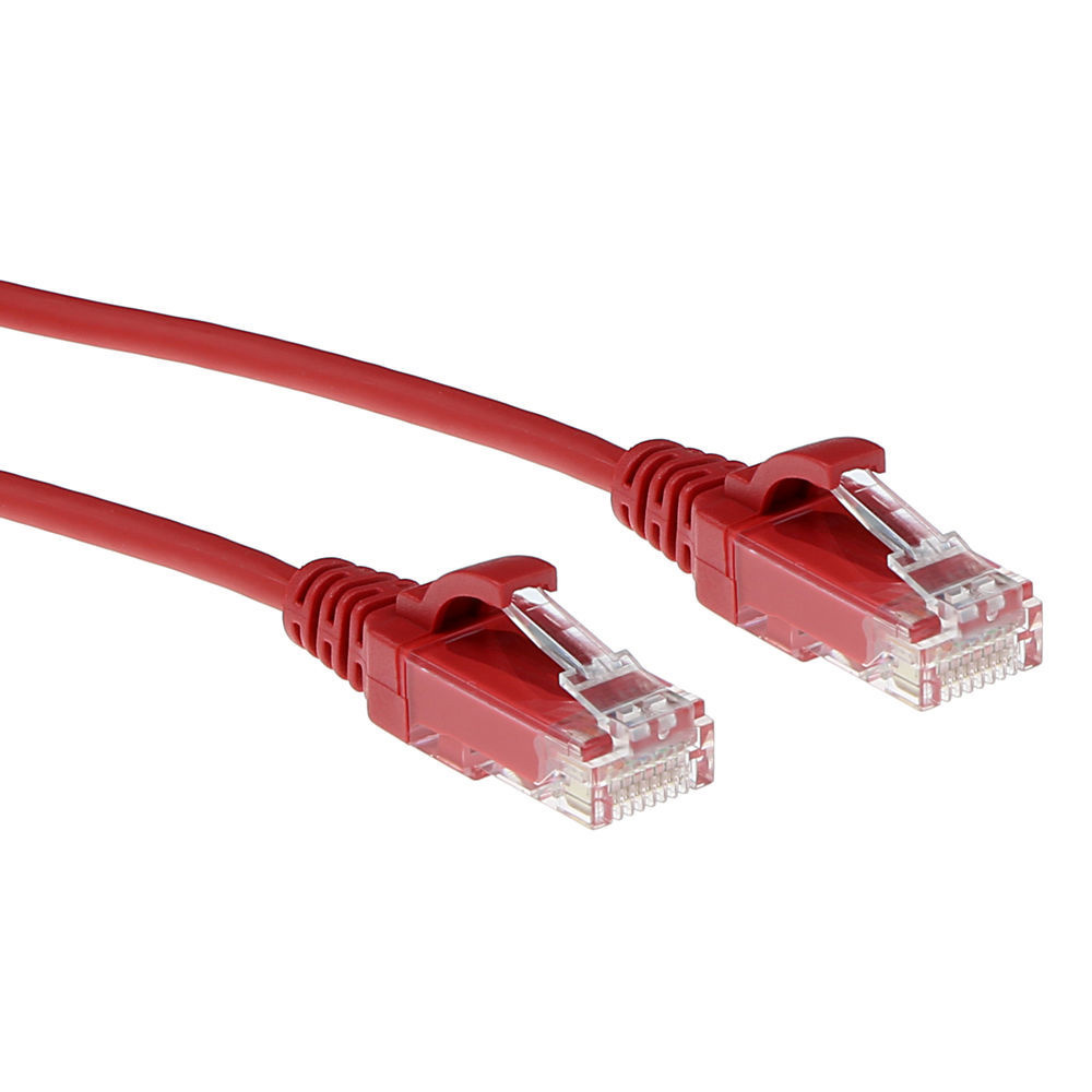 Patchkabel Slimline UTP Cat6 LSZH 3,0m röd