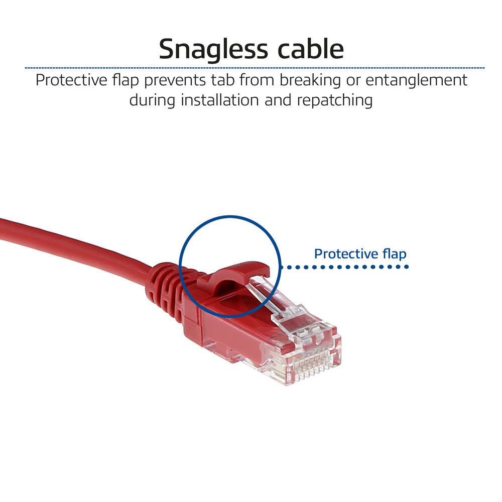 Patchkabel Slimline UTP Cat6 LSZH 3,0m röd - Bild 4