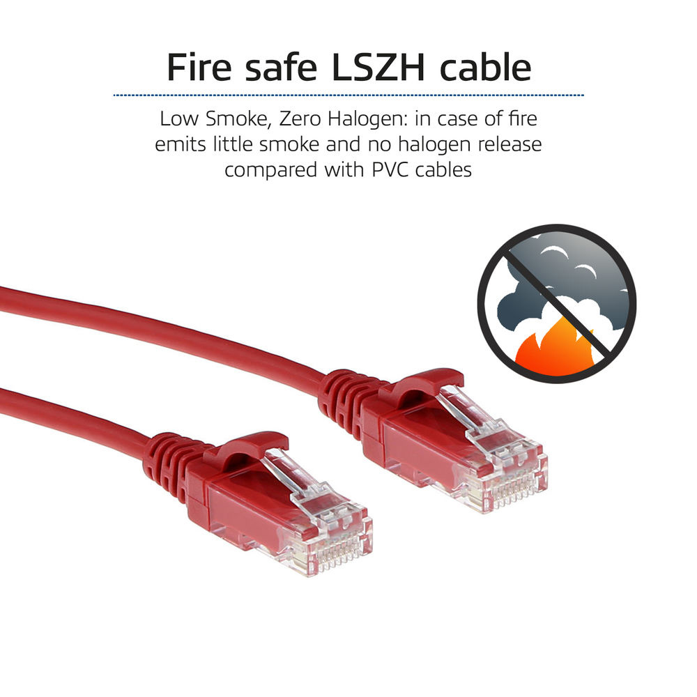 Patchkabel Slimline UTP Cat6 LSZH 3,0m röd - Bild 5