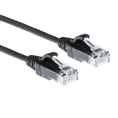 Patchkabel Slimline UTP Cat6 LSZH 15cm svart