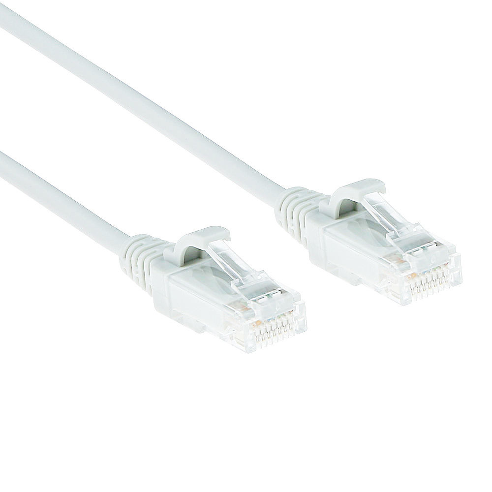 Patchkabel Slimline UTP Cat6 LSZH 3,0m vit