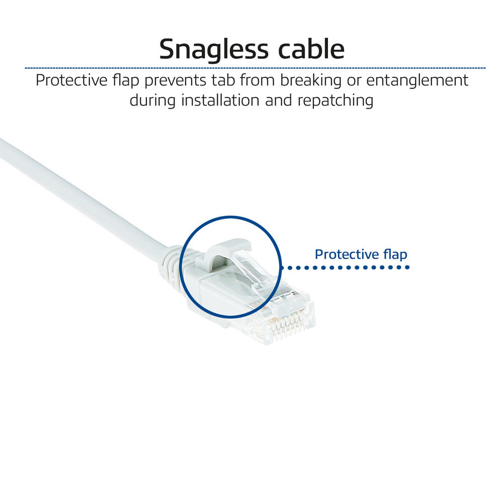 Patchkabel Slimline UTP Cat6 LSZH 3,0m vit - Bild 4